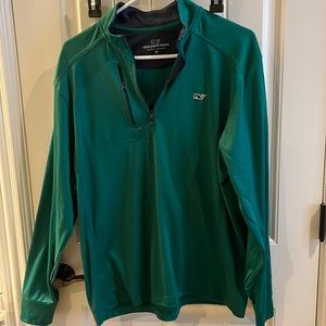 Men’s Kelly, green vineyard vines quarter zip pull over